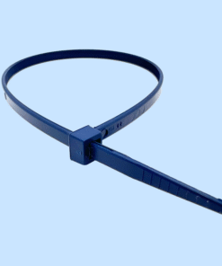 360mm long x 4.5mm wide blue metal detectable nylon cable ties (100pk)